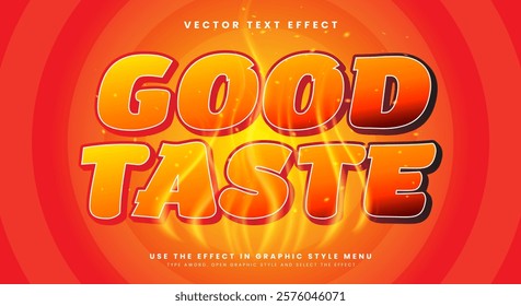 Good Taste Editable Text effect Template Suitable for Spicy food