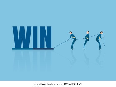 A good team-work is a good power to WIN : Success Concept