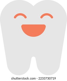 good teeth illustration in minimal style isolated on background
