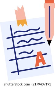 Good test result sheet symbol