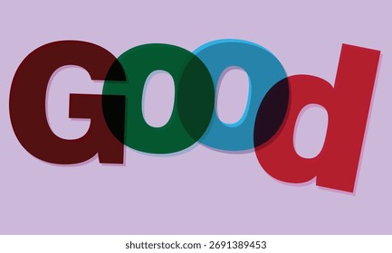 Buen texto en negrita Colores superpuestos,