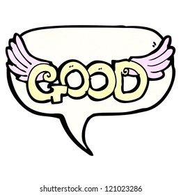 good text in comic style speech bubble