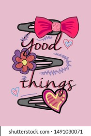 good things girl hair buckles,t-shirt design for girls
