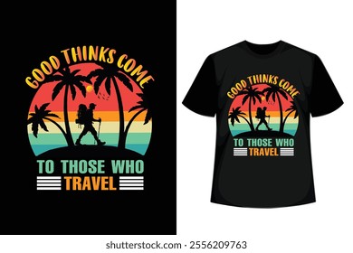 Good Thinks Come quotes, Minimalist Motivational T-Shirt Design, Possitive T-Shirt Design.