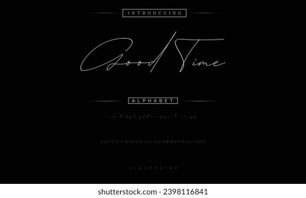 Good Time signature Font Calligraphy Logotype Script Brush Font Type Font lettering handwritten