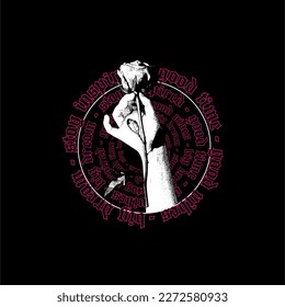 good time good vibes rose abstract vintage fashion