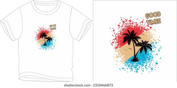 GOOD TIMES t shirt graphic design vector illustration digital file