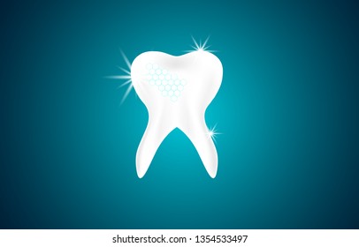 good tooth and healthy. vector illustration. 