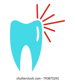 Good tooth logo icon. Flat illustration of good tooth vector icon for web.