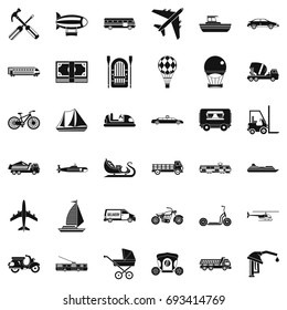 Good transport icons set. Simple style of 36 good transport vector icons for web isolated on white background