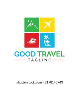 Good travel logo vector template. Travel logo design vector Free Vector