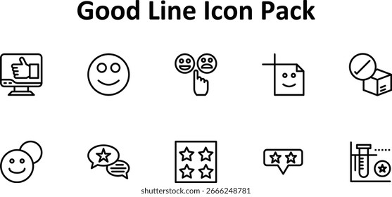 Good UI Icons - 10 in Thin Line Design