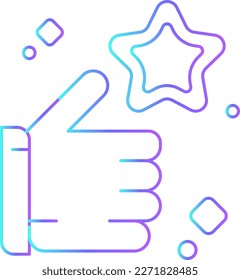 Good value Feedback Icons with purple blue outline style. Thin line icon related to feedback, rating, testimonials, quick response, satisfaction and more. Simple web icon. Vector illustration