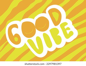 Good vibe grovy vector illustration