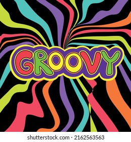 Good Vibes 1970 Retro Groovy Vector Stock Vector (Royalty Free ...