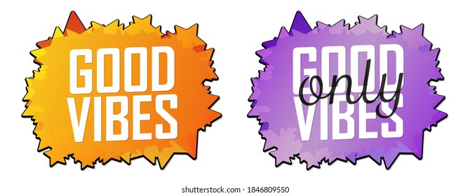 Vibes buenas, plantilla de diseño de banners, ilustración vectorial