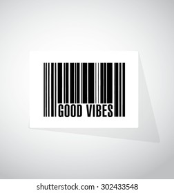 good vibes barcode sign concept illustration design graphic