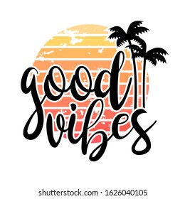 Good vibes Beach Party decor Palm tree