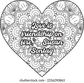 Good vibes. Coloring book for adults. Typography design. Love Quotes Coloring Page For Adults. Heart on flowers for coloring books for adults or valentines cards. broken heart quotes. Love Quotes. 