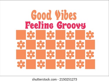 good vibes dma pattern daisy flower vector art