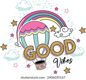 good vibes graphic tees for girl