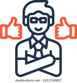 Good Vibes Icon Color Line Vector Illustration
