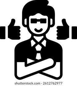 Good Vibes Icon Glyph Vector Illustration