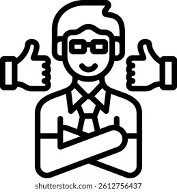 Good Vibes Icon Outline Vector Illustration