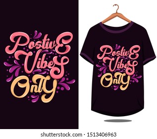 good vibes lettering t shirt design