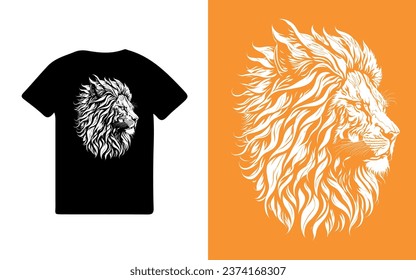 Gute Farben für Löwenansichten, schöne Illustration für T-Shirt-Design