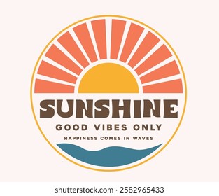 Good vibes only. Beach good vibes. Beach modern abstract art. Enjoy beach life. Sunshine paradise graphic print design. Enjoy beach life. Summer vibes artwork. Surf club design.