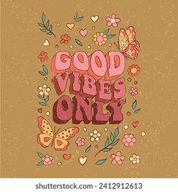 Good Vibes Only Fashion T shirt Graphic Design