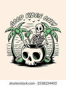 BOAS VIBRAÇÕES APENAS VERÃO T-SHIRT DESIGN