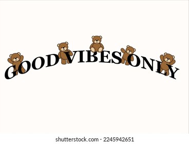 good vibes only vector design