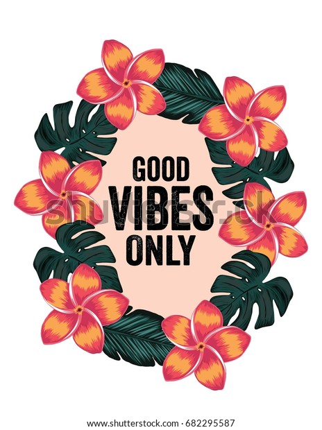 Good Vibes Only Wall Art Stock Vector Royalty Free 682295587
