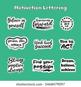 Good Vibes and positive thoughts letterings and other elements. Vector illustration.	