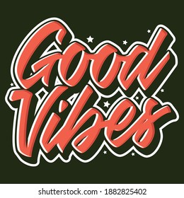 good vibes script typography designs