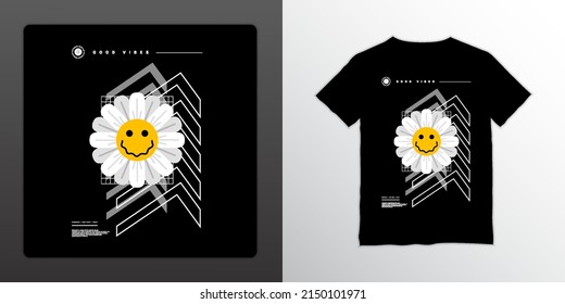 Good vibes streetwear t-shirt design, suitable for screen printing, jackets and others