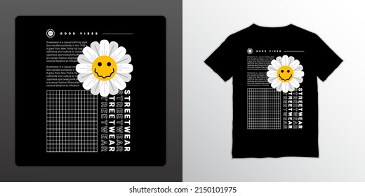 Good vibes streetwear t-shirt design, suitable for screen printing, jackets and others