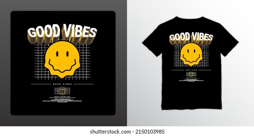 Good Vibes Streetwear Tshirt Design Suitable Stock Vector (Royalty Free ...