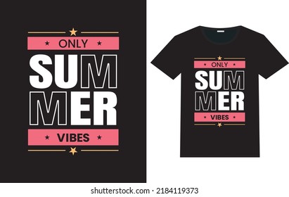 Buenas vibraciones Verano festivo Camisetas Diseño único para la impresión de camisetas  