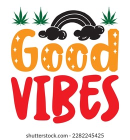 Good Vibes T-Shirt Design, Vektordatei