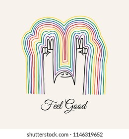 good vibes typography Fashion slogan for t-shirt print, vector illustration