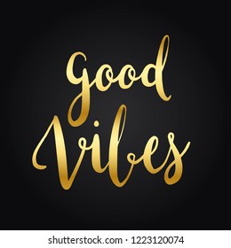 Good vibes typography style vector