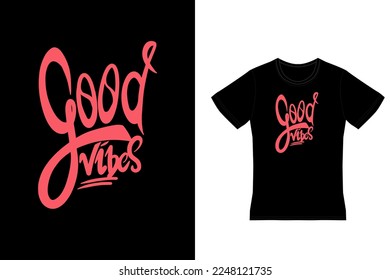 GOOD VIBES VECTOR TYPOGRAPHY ART