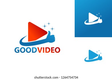 Good Video Play Logo Template Design Vector, Emblem, Design Concept, Creative Symbol, Icon