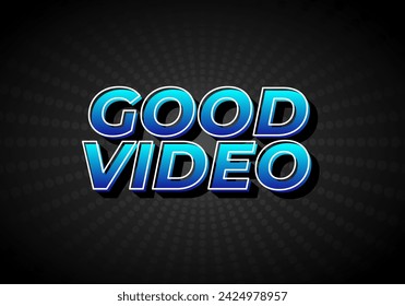 Good video. Text effect design in eye catching color with 3D look effect