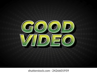 Good video. Text effect design in eye catching color with 3D look effect