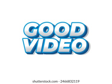 Good video. Text effect design in eye catching color with 3D look effect
