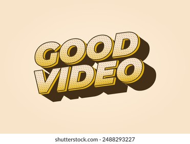 Good video. Text effect design in eye catching color with 3D look effect